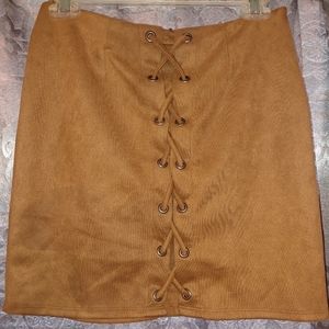 Mini skirt large feels like suede